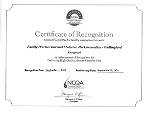 Wallingford PCMH Certificate